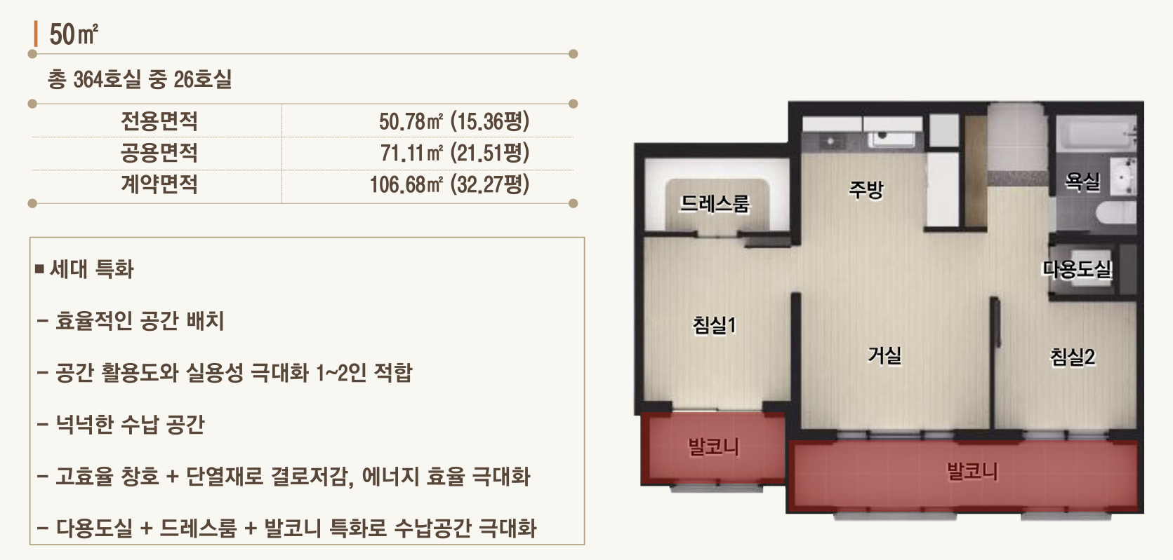 대전 도안 상떼빌 센트럴시티 50타입