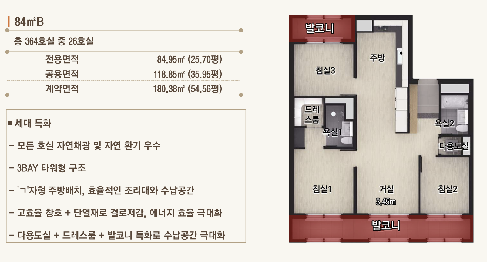 대전 도안 상떼빌 센트럴시티 84b타입
