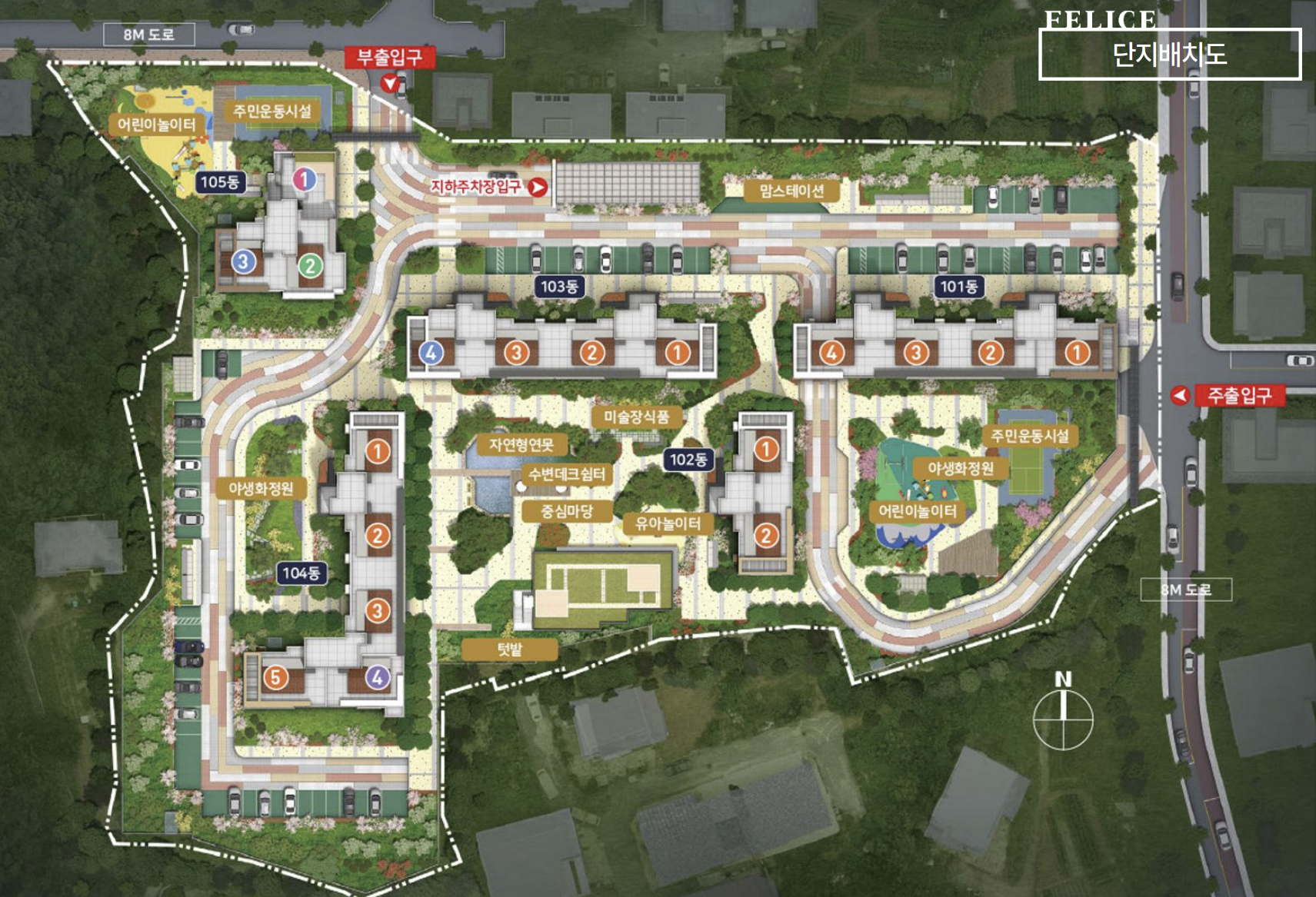 홍성 승원팰리체 단지배치도